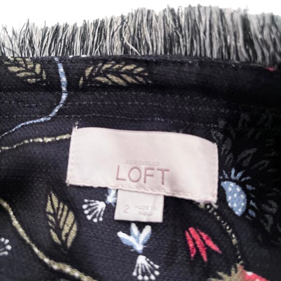 Ann Taylor Loft Primavera Fringe Trimmed Jacket size 2 - Picture 4 of 8